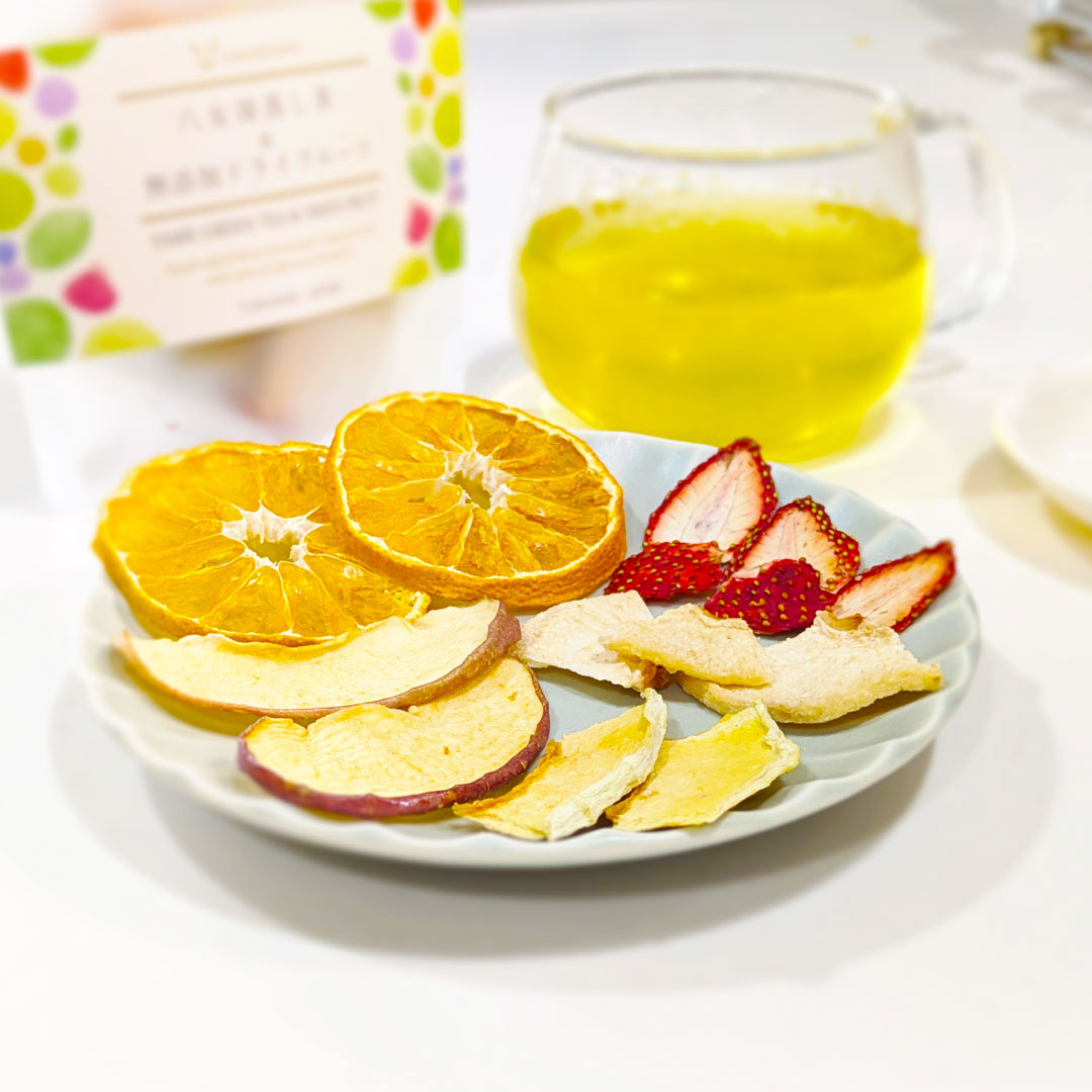 CHANOARL 八女深蒸し茶＆無添加ドライフルーツ【国産無添加フルーツティー】 緑茶ティーバッグ 九州産 乾燥果実 砂糖不使用 無香料 添加物不使用
